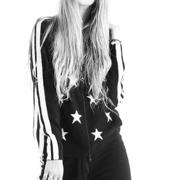 PRVLDG Threads of Privilege Full Zip Cashmere Star Print Cardigan Jacket XL - Picture 15 of 15